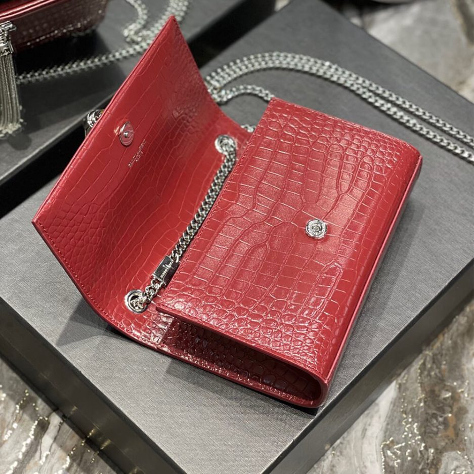 YSL KATE EMBOSSED SHOULDER BAG