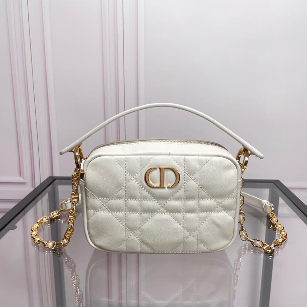 small D*or caro top handle camera bag