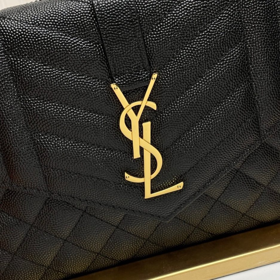 YSL CASSANDRE matelassé leather flap clutch