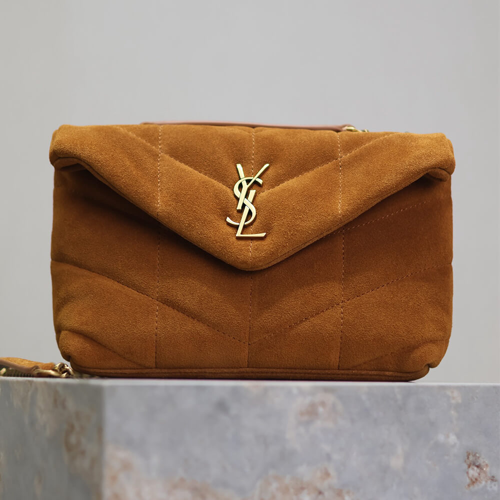 YSL Toy Puffer in suede