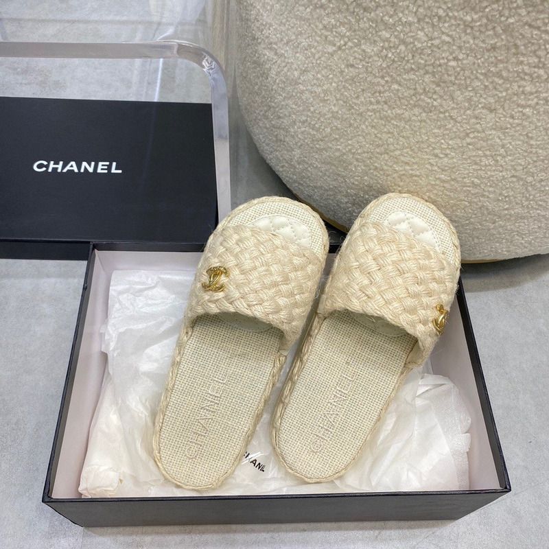Ch*el womens slide sandals