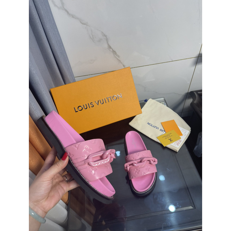 LV Sunset Flat Comfort Mule Pink