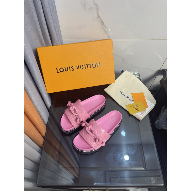 LV Sunset Flat Comfort Mule Pink