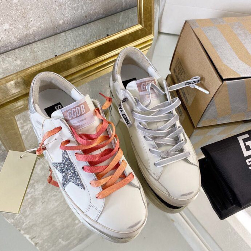 golden goose S*perstar sneaker orange&grey