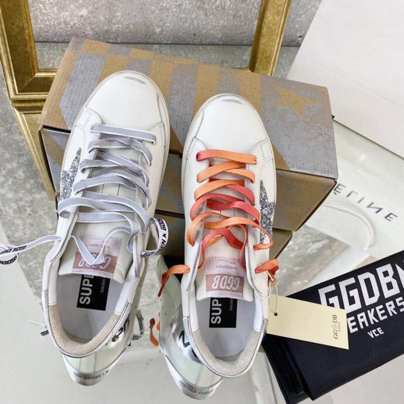 golden goose S*perstar sneaker orange&grey