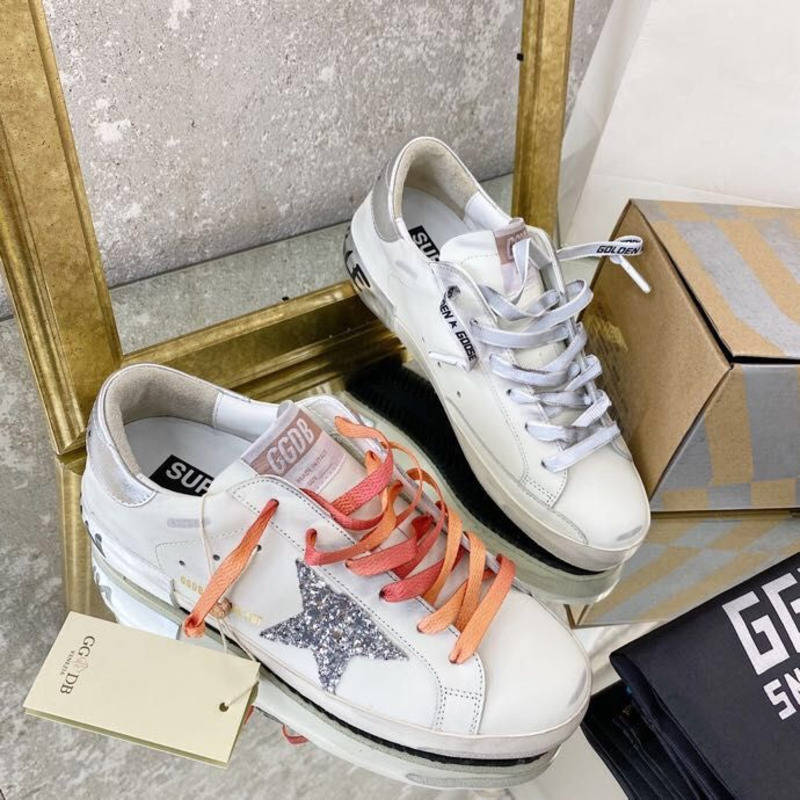 golden goose S*perstar sneaker orange&grey