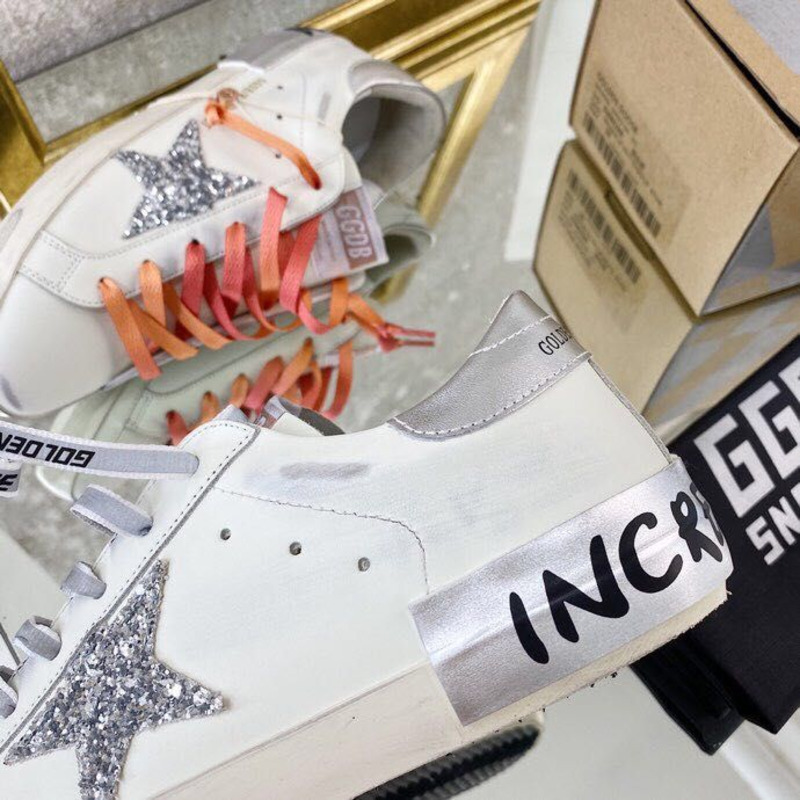 golden goose S*perstar sneaker orange&grey