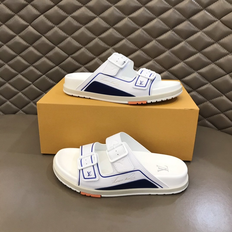 l**is V*t*n trainer mule white & blue