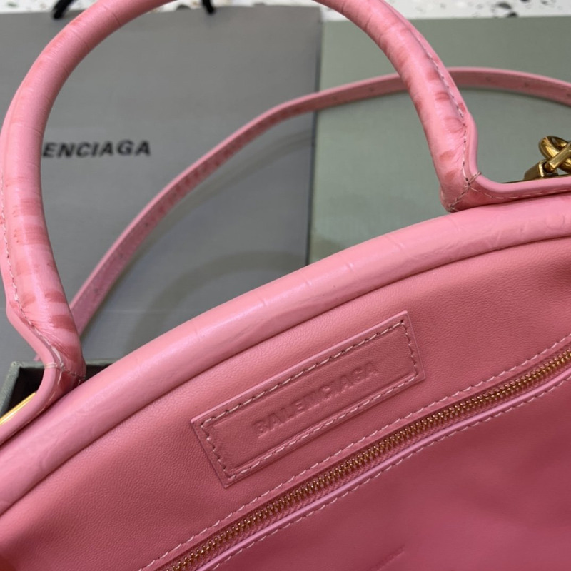 Ba*len*cia*ga crocodile-print hourglass bag