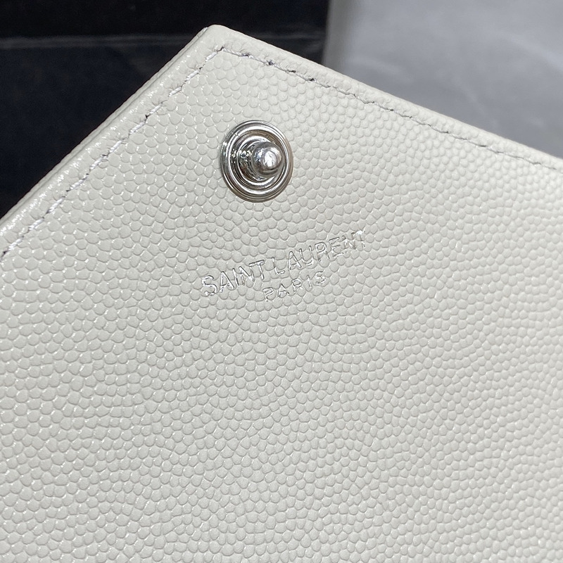 Saint Laurent Monogram Envelope Bag White