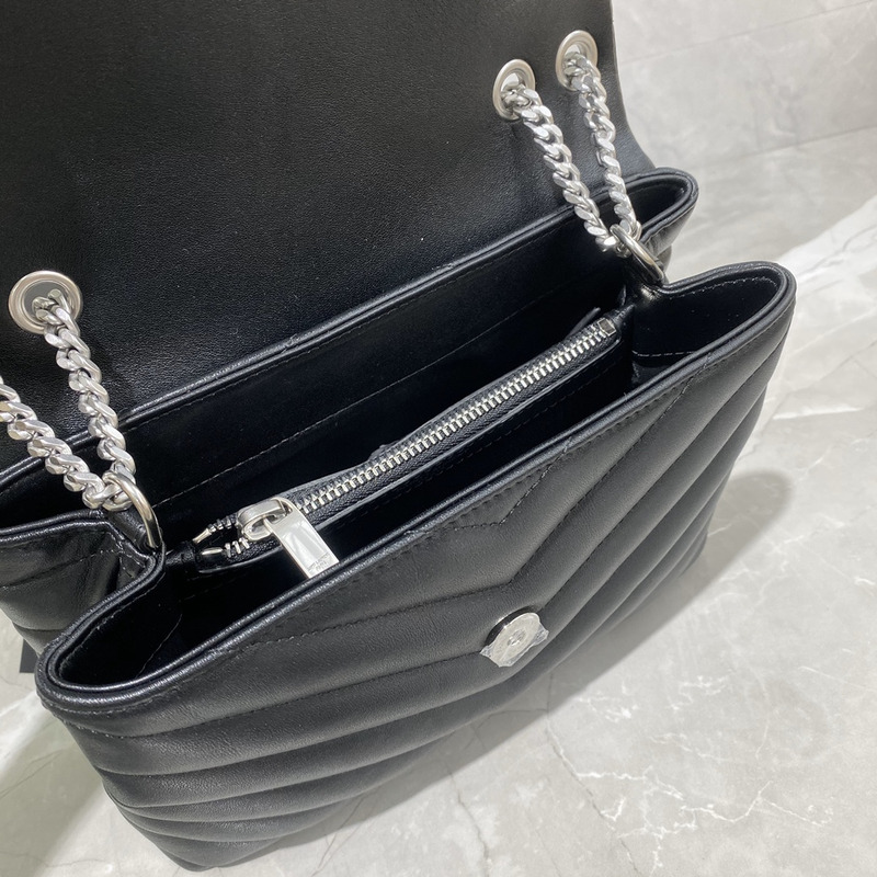 Saint Laurent Toy LouLou Shoulder Bag in Black