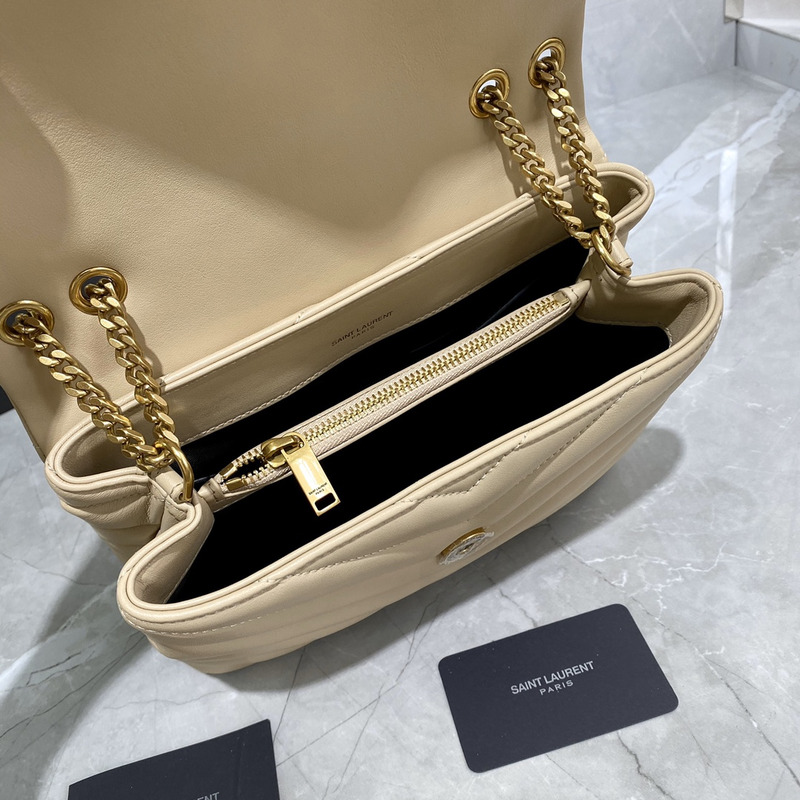 Saint Laurent Toy LouLou Shoulder Bag in Yellow
