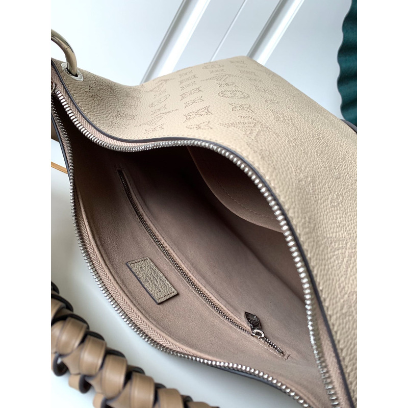 LV Beaubourg Hobo Leather Handbag Apricot M56073