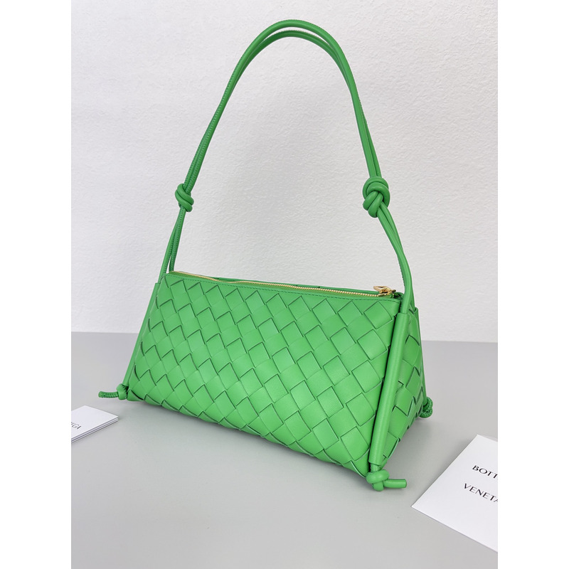 Bo*te*ga ve*ne*ta intreccio nappa mini shoulder bag in bright green