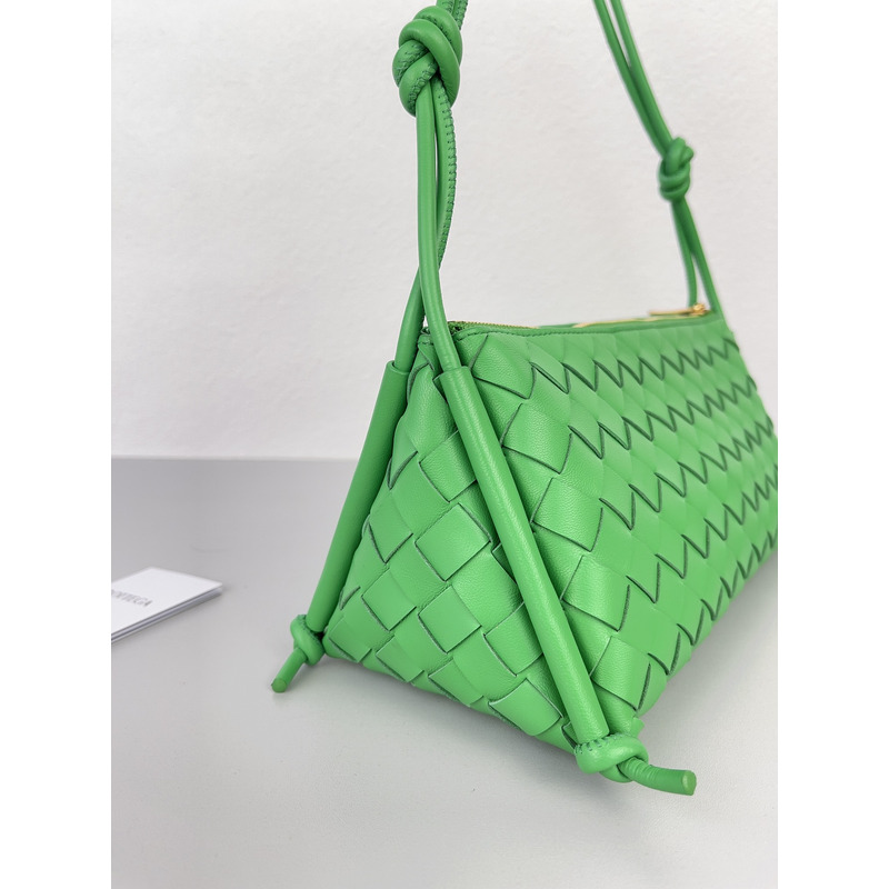 Bo*te*ga ve*ne*ta intreccio nappa mini shoulder bag in bright green