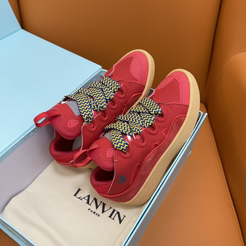 LANVIN Curb Sneaker Red