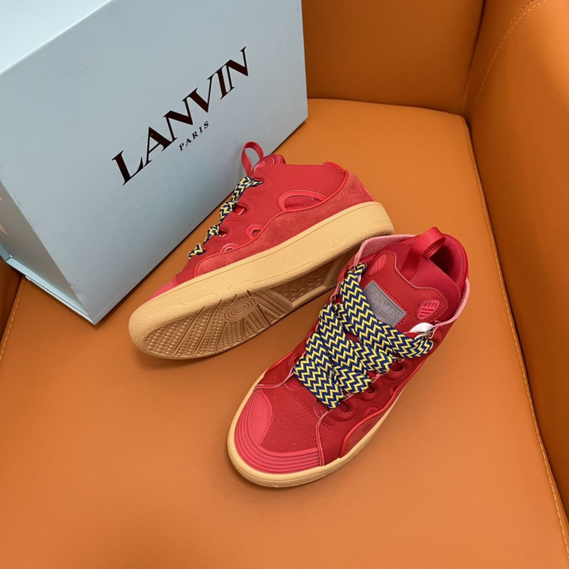 LANVIN Curb Sneaker Red