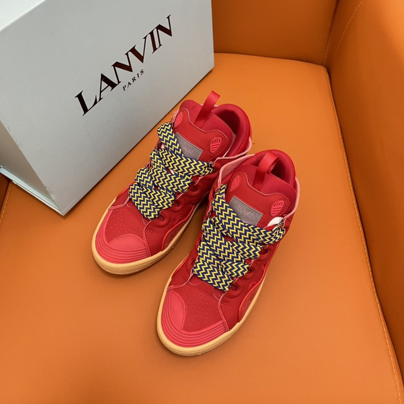 LANVIN Curb Sneaker Red
