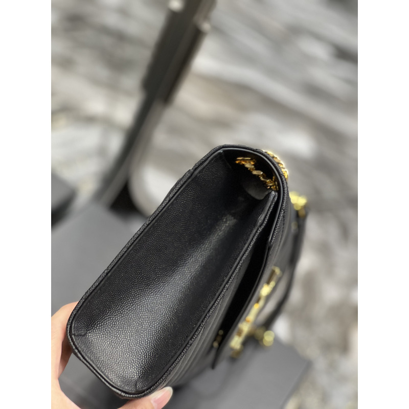 Saint Laurent Grain Leather Envelope Medium Bag