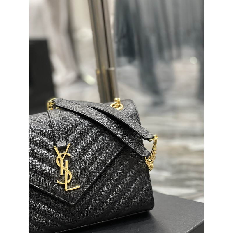 Saint Laurent Grain Leather Envelope Medium Bag