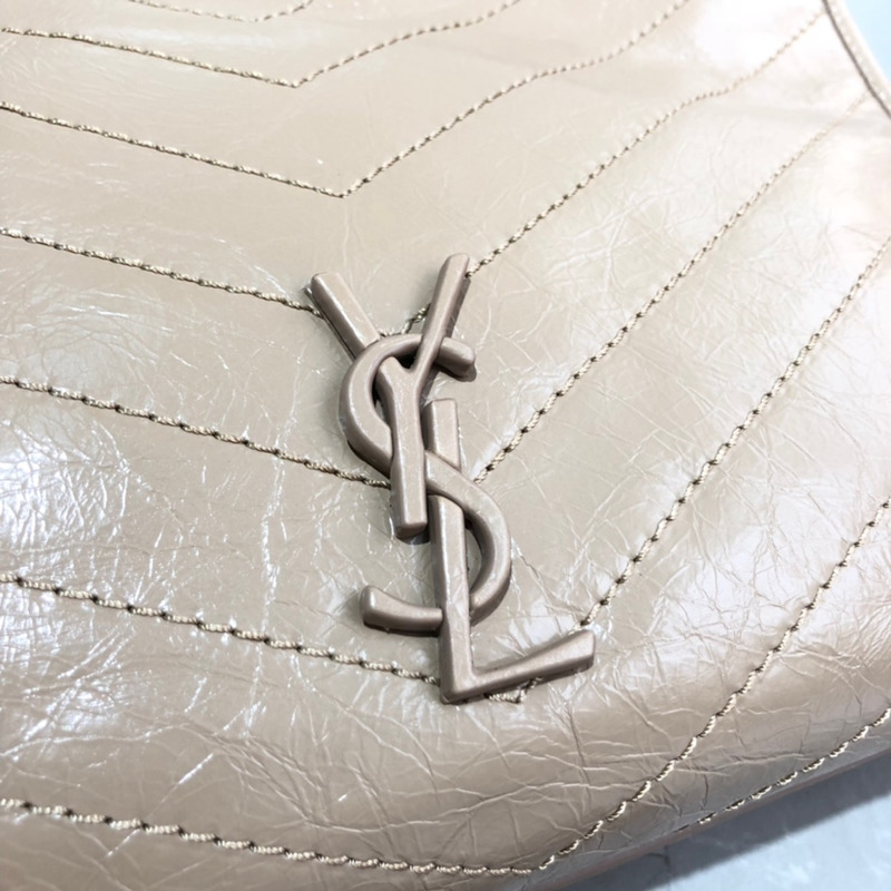 Saint laurent Ysl Niki Shopping Bag Leather Milk Brown