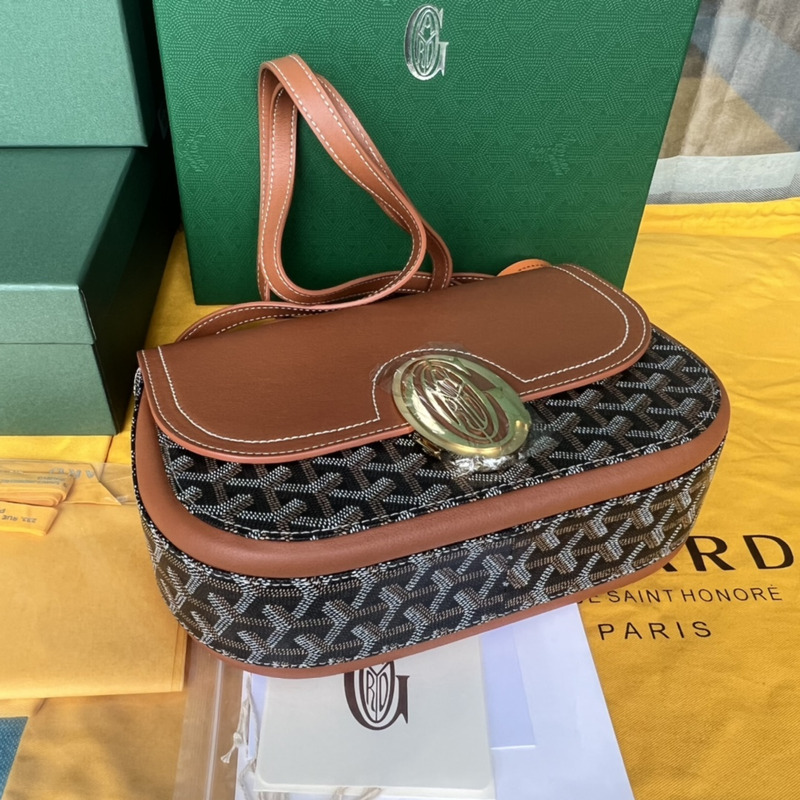 Go*ard 233 Go*ardine canvas & chevroches calfskin black & tan