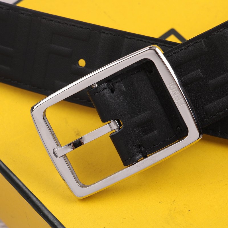 F**di silver logo belt