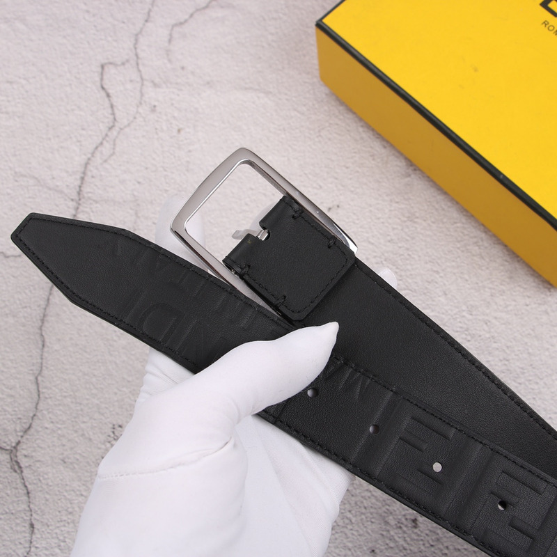 F**di silver logo belt