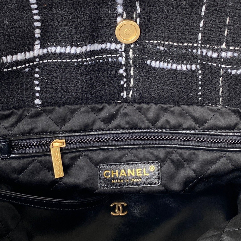 Ch*el 22 colorful tote bag black