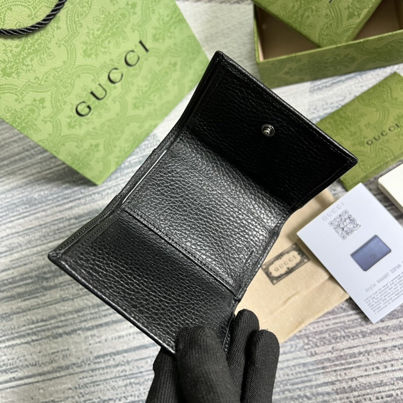 G*u*i gg marmont card case wallet black leather