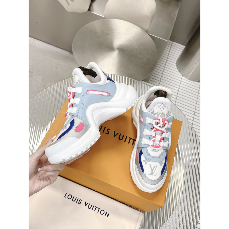 l**is V*t*n lv archlight trainers white grey monogram