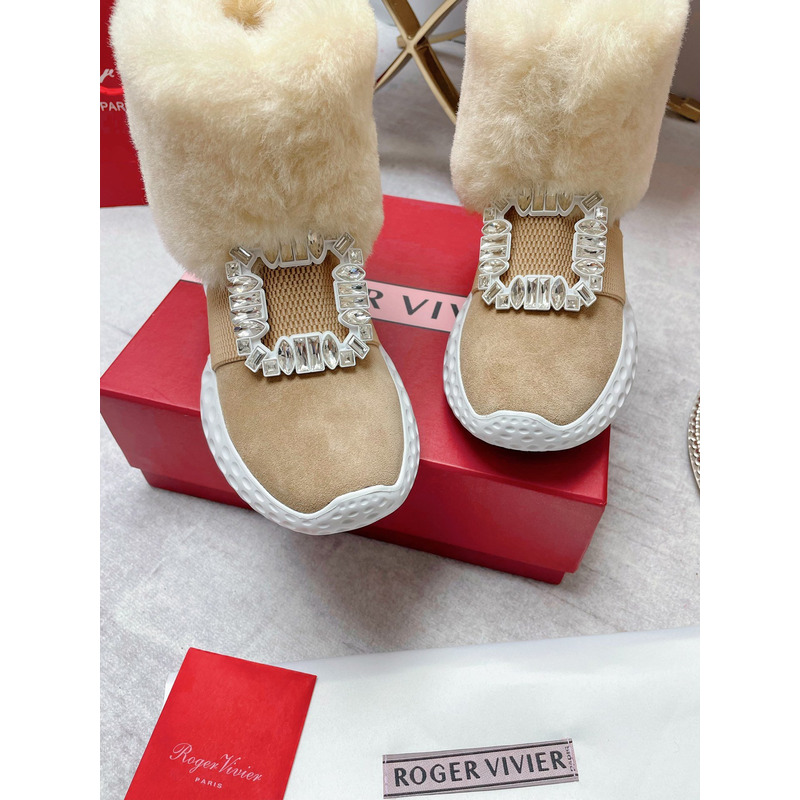 roger u1u1er light socks strass buckle ankle boots in brown