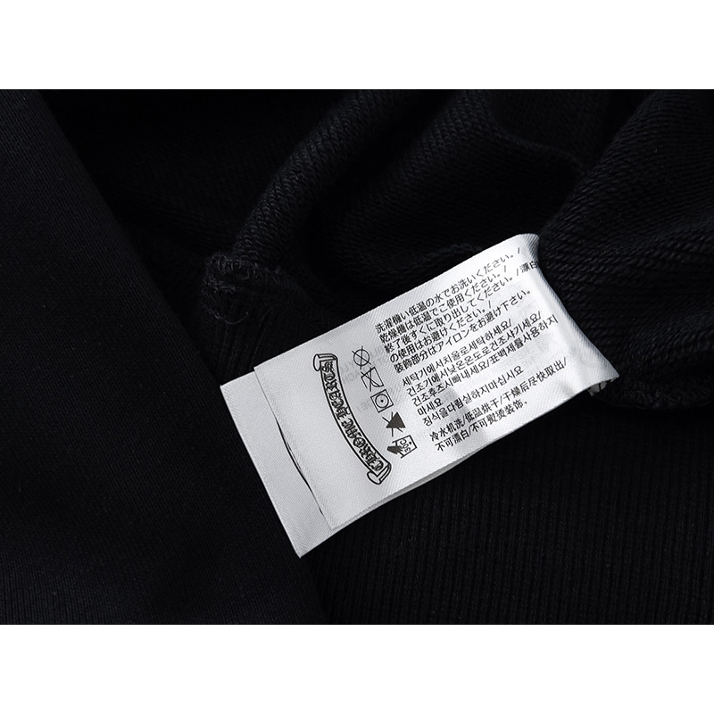 Ch*0me He**ts multicolor cemetery cross zip up hoodie black