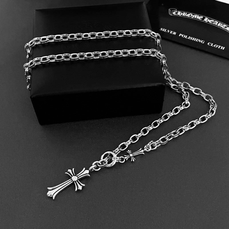 Ch*0me heart cross necklace