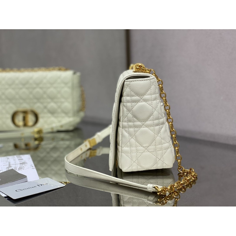 D*or caro bag beige soft calfskin white