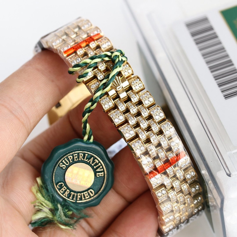rolex oyster, Di*m*nds and yellow gold
