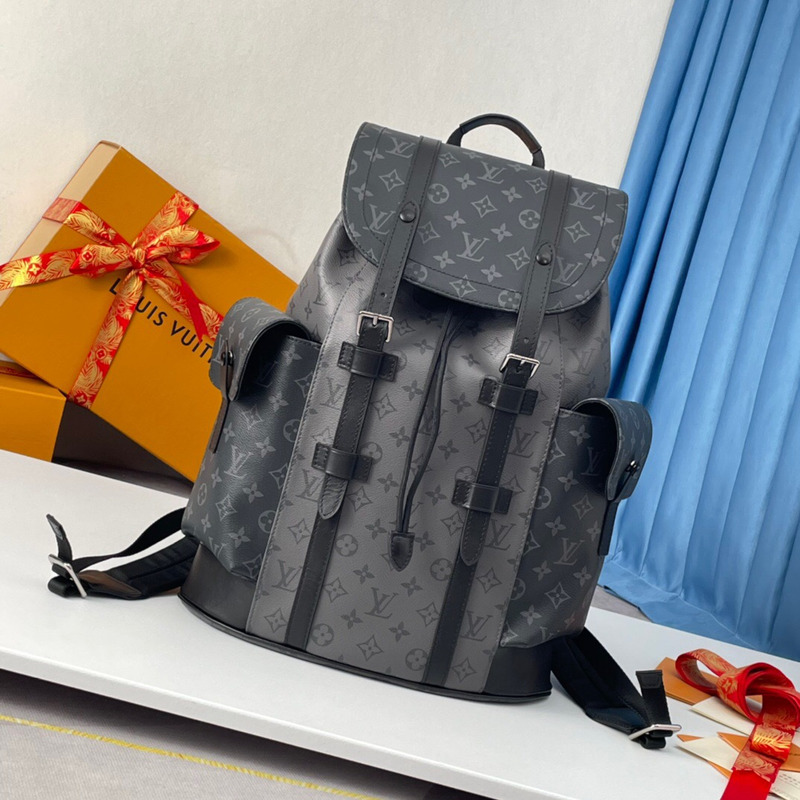 l**is V*t*n christopher reverse monogram eclipse backpack bag black mm