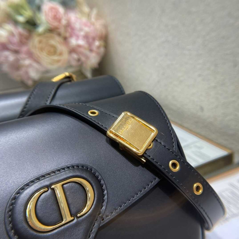D*or bobby bag medium box calfskin black
