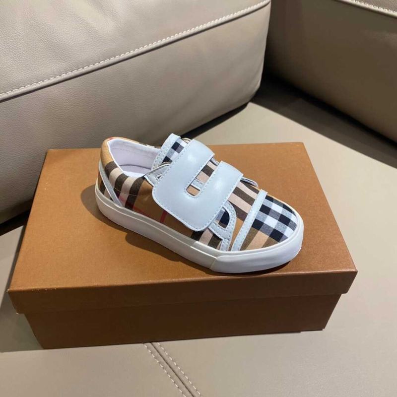 B**rry kids classic check sneakers white