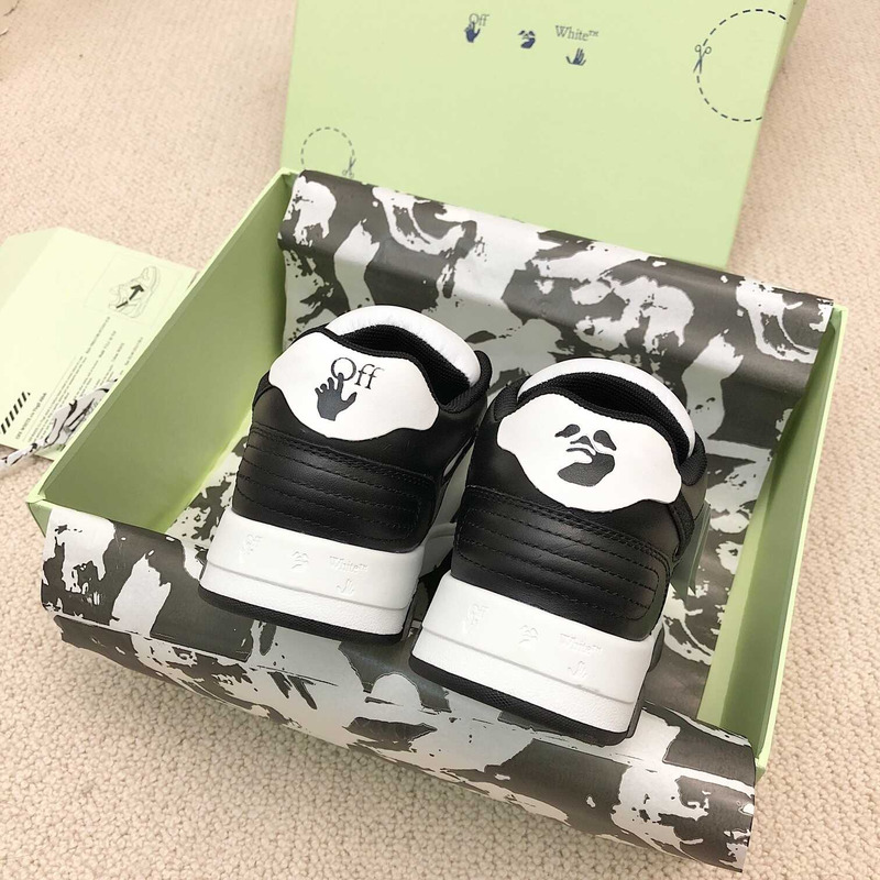 Off White Out Of Office OOO Low Tops White Black