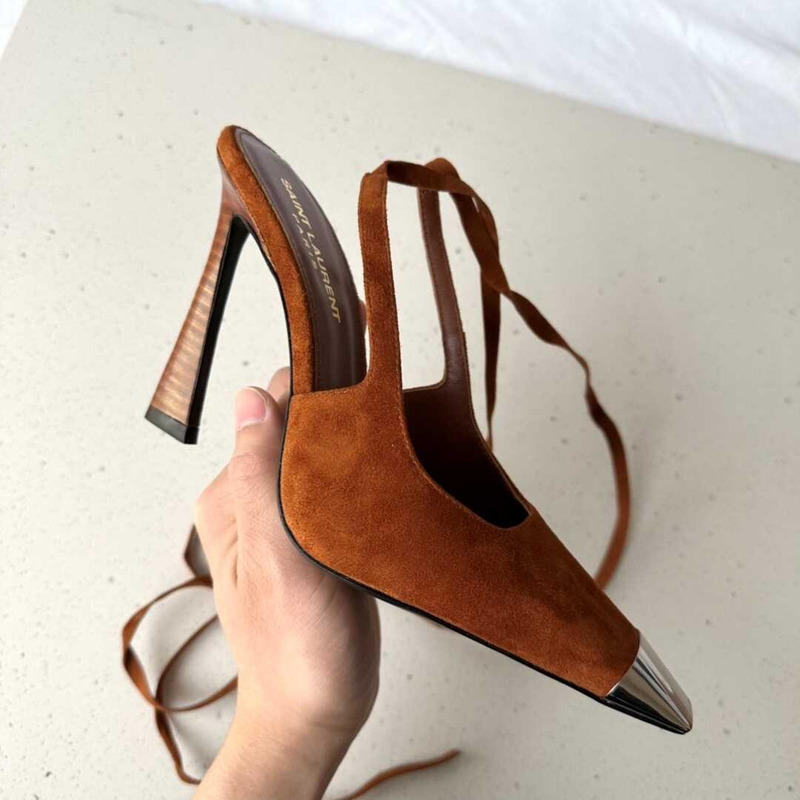 Saint Laurent Brown ‘Blade’ Pumps