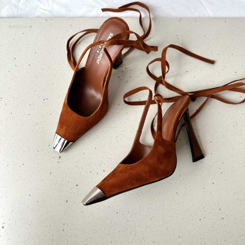 Saint Laurent Brown ‘Blade’ Pumps