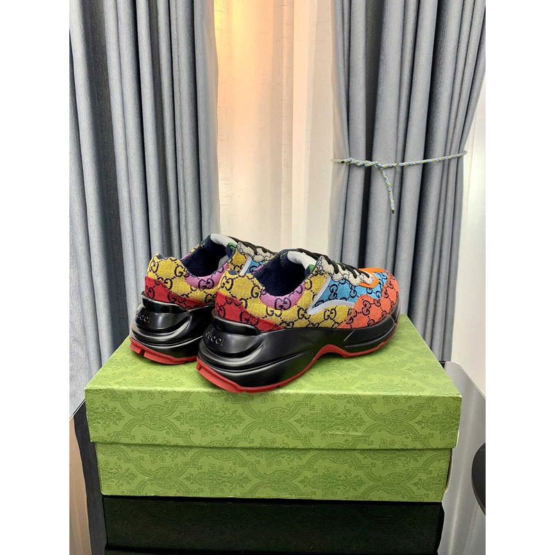 G*u*i multicolor black gg rhyton dad sneakers
