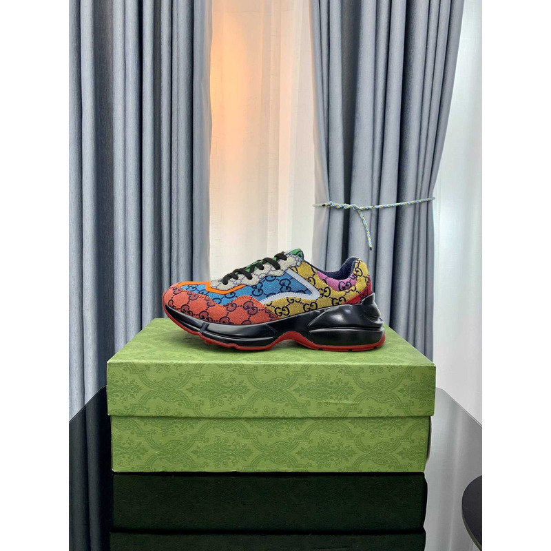 G*u*i multicolor black gg rhyton dad sneakers