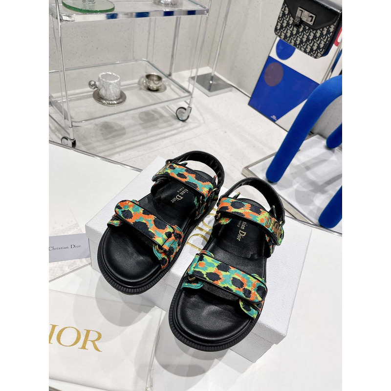 D*or D*oract sandal saffron camouflage pattern lambskin