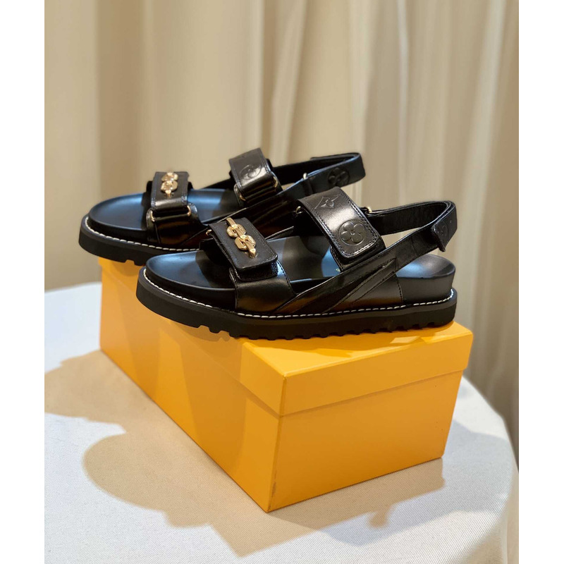 l**is V*t*n monogram casual style plain leather party style black
