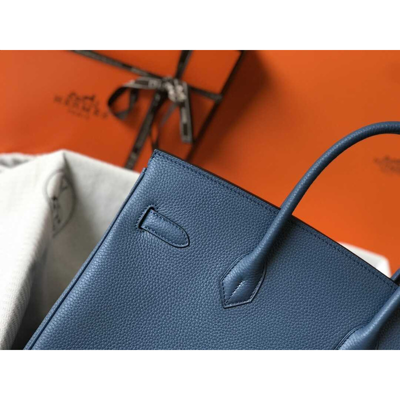 H**mes birkin togo 35 gris tourterelle blue