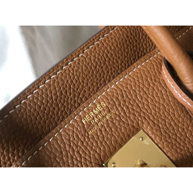 H**mes birkin togo 35 gris tourterelle brown