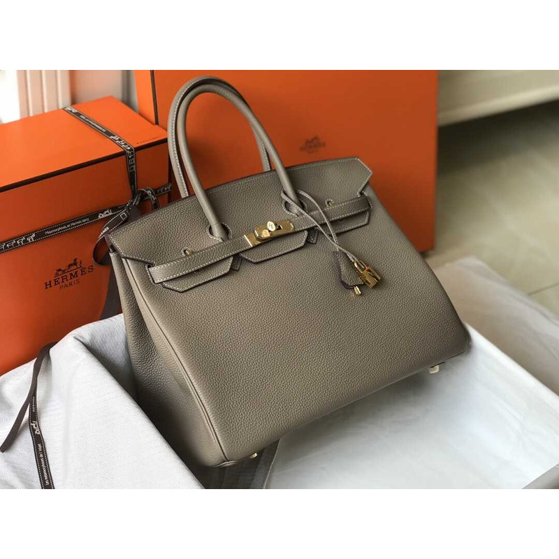 H**mes birkin togo 35 gris tourterelle beige