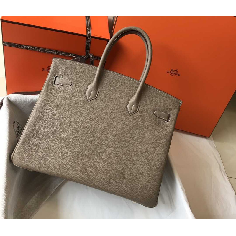 H**mes birkin togo 35 gris tourterelle beige
